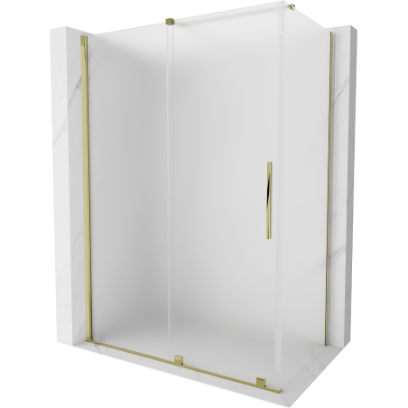 Mexen Velar Duschkabine Schiebetür 150 x 75 cm, mattiert, gold - 871-150-075-31-50