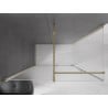 Mexen Velar Duschkabine Schiebetür 140 x 80 cm, Frost, Gold - 871-140-080-31-50