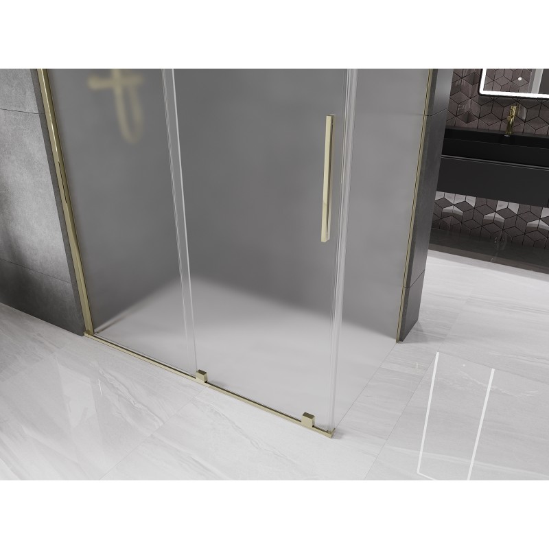 Mexen Velar kabina prysznicowa rozsuwana 150 x 80 cm, szron, złota - 871-150-080-31-50