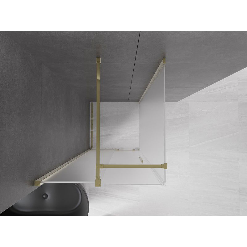 Mexen Velar sliding shower enclosure 90 x 90 cm, frost, gold - 871-090-090-31-50