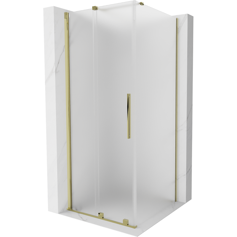 Mexen Velar Duschkabine 120 x 120 cm, mattiert, Gold - 871-120-120-31-50