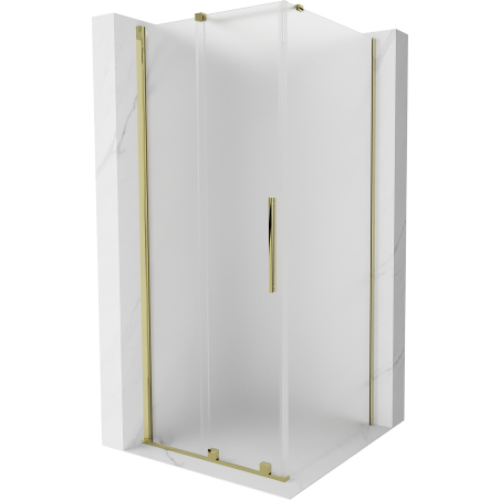 Mexen Velar Duschkabine 120 x 120 cm, mattiert, Gold - 871-120-120-31-50