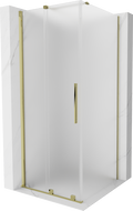 Mexen Velar sliding shower cabin 120 x 120 cm, frost, gold - 871-120-120-31-50