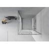 Mexen Rio square shower enclosure 90 x 90 cm, white stripes, chrome - 860-090-090-01-20