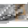 Mexen Rio vierkante douchecabine 70 x 70 cm, ijsglas, chroom - 860-070-070-01-30