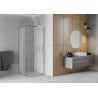 Mexen Rio cabine de douche carrée 70 x 70 cm, givrée, chromée - 860-070-070-01-30