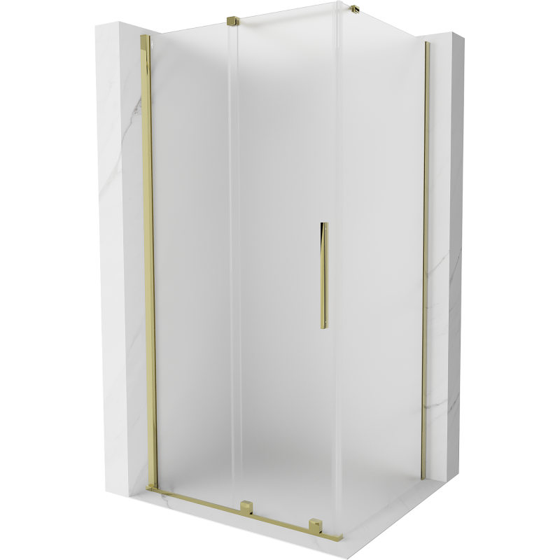 Mexen Velar kabina prysznicowa rozsuwana 140 x 90 cm, szron, złota - 871-140-090-31-50