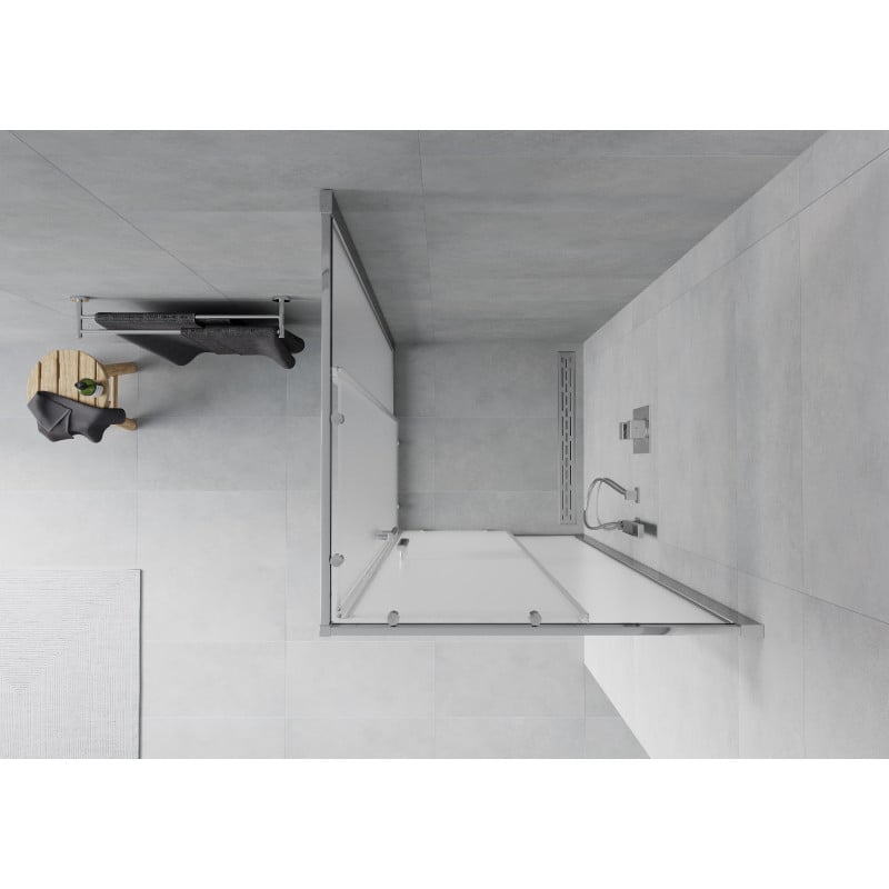 Mexen Rio Square Shower Enclosure 70 x 70 cm, Frosted, Chrome - 860-070-070-01-30