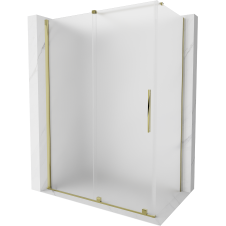 Mexen Velar cabine de douche coulissante 160 x 85 cm, givrée, or - 871-160-085-31-50