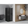 Mexen Rio Duschkabine quadratisch 80 x 80 cm, Graphit, Chrom - 860-080-080-01-40