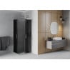 Mexen Rio Duschkabine quadratisch 80 x 80 cm, Graphit, Chrom - 860-080-080-01-40