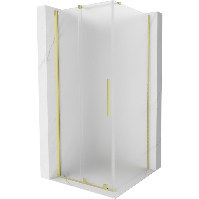 Mexen Velar lükand dušinurk 90 x 90 cm, matt, harjatud kuld - 871-090-090-31-55