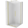Mexen Velar cabine de duche deslizante 90 x 90 cm, fosco, dourado escovado - 871-090-090-31-55