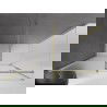 Mexen Velar douchecabine schuifdeur 140 x 70 cm, matglas, geborsteld goud - 871-140-070-31-55