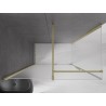 Mexen Velar drsna tuš kabina 150 x 80 cm, mraz, zlato brušena - 871-150-080-31-55