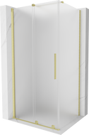 Mexen Velar drsna tuš kabina 130 x 100 cm, zmrzal, brušeno zlato - 871-130-100-31-55
