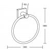 Mexen Rufo Handtuchhalter, Chrom - 7050932-00