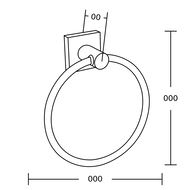 Mexen Rufo appendiabiti per asciugamano, cromo - 7050932-00