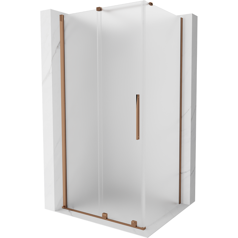 Mexen Velar kabina prysznicowa rozsuwana 100 x 85 cm, szron, różowe złoto - 871-100-085-31-60