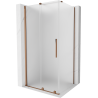 Mexen Velar sliding shower cabin 100 x 70 cm, frost, rose gold - 871-100-070-31-60
