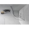 Cabine de douche semi-circulaire Mexen Rio 70 x 70 cm, givre, chrome - 863-070-070-01-30
