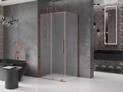 Mexen Velar klizna tuš kabina klizna 110 x 120 cm, mraz, ružičasto zlato - 871-110-120-31-60