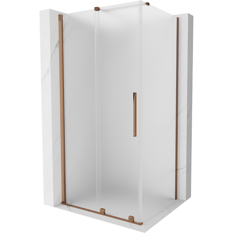 Mexen Velar Duschkabine zum Schieben 120 x 90 cm, matt, Roségold - 871-120-090-31-60