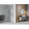 Mexen Rio douchecabine halfrond 90 x 90 cm, matglas, chroom - 863-090-090-01-30