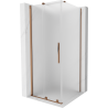 Mexen Velar kabina prysznicowa rozsuwana 100 x 100 cm, szron, różowe złoto - 871-100-100-31-60