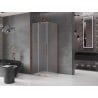 Mexen Velar Duschkabine Schiebetür 110 x 110 cm, satiniert, Roségold - 871-110-110-31-60