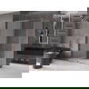 Mexen Velar cabine de douche coulissante 140 x 80 cm, givre, or rose - 871-140-080-31-60