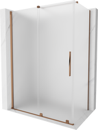 Mexen Velar sliding shower enclosure 140 x 70 cm, frosted, rose gold - 871-140-070-31-60