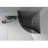 Mexen Rio cabine de duche semicircular 70 x 70 cm, grafite, cromada - 863-070-070-01-40