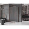 Mexen Velar cabine de douche coulissante 140 x 90 cm, givrée, or rose - 871-140-090-31-60