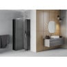 Mexen Rio semi-circular shower enclosure 90 x 90 cm, graphite, chrome - 863-090-090-01-40
