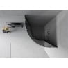 Mexen Rio semi-circular shower enclosure 90 x 90 cm, graphite, chrome - 863-090-090-01-40