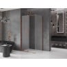 Mexen Velar cabine de douche coulissante 140 x 90 cm, givrée, or rose - 871-140-090-31-60