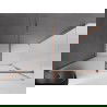 Mexen Velar schuifbare douchecabine 160 x 80 cm, ijsglas, rosegoud - 871-160-080-31-60
