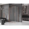 Mexen Velar liuguksega dušinurk 100 x 70 cm, härmatis, harjatud vask - 871-100-070-31-65
