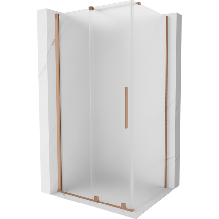 Mexen Velar lükand dušinurk 110 x 75 cm, härmatis, harjatud vask - 871-110-075-31-65
