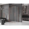 Mexen Velar sliding shower cabin 110 x 120 cm, frost, brushed copper - 871-110-120-31-65