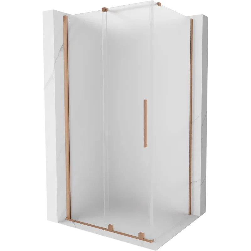 Mexen Velar cabine de douche coulissante 120 x 80 cm, givre, cuivre brossé - 871-120-080-31-65