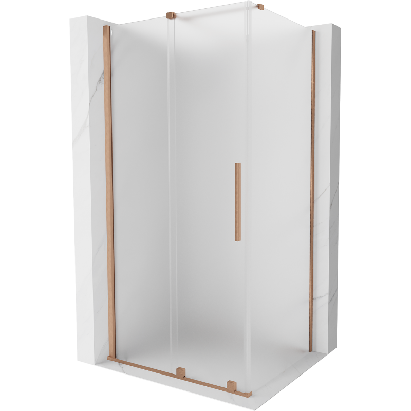 Mexen Velar kabina prysznicowa rozsuwana 120 x 90 cm, szron, miedź szczotkowana - 871-120-090-31-65