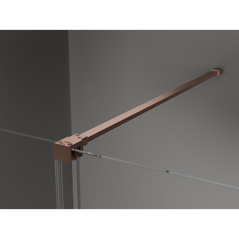 Mexen Velar Sliding Shower Enclosure 120 x 70 cm, Frosted, Brushed Copper - 871-120-070-31-65