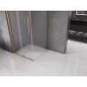 Mexen Velar klizna tuš kabina klizna 100 x 100 cm, mat, brušeni bakar - 871-100-100-31-65