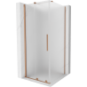Mexen Velar klizna tuš kabina klizna 100 x 100 cm, mat, brušeni bakar - 871-100-100-31-65