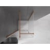 Mexen Velar cabine de douche coulissante 90 x 90 cm, givré, cuivre brossé - 871-090-090-31-65
