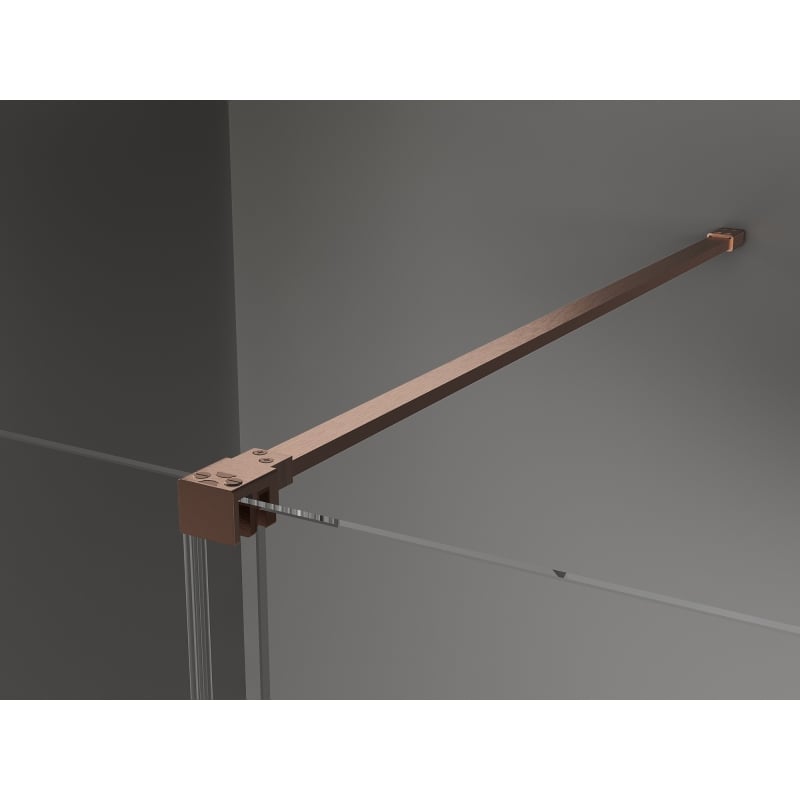 Mexen Velar klizna tuš kabina klizna 100 x 100 cm, mat, brušeni bakar - 871-100-100-31-65