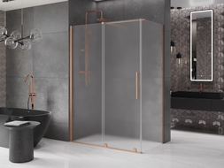 Mexen Velar klizna tuš kabina 130 x 70 cm, mraz, brušeni bakar - 871-130-070-31-65
