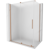 Mexen Velar Sliding Shower Enclosure 140 x 70 cm, Frosted, Brushed Copper - 871-140-070-31-65
